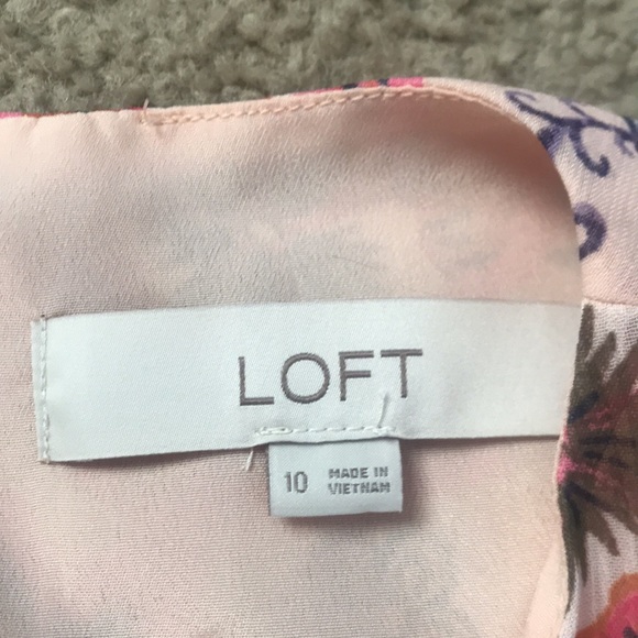 🌸NEW🌸 Ann Taylor Loft Pink Flower Dress - Picture 7 of 15